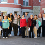 Clarke University students met with sisters at Mount Carmel. The students interviewed the sisters on topics such as their life as a BVM, their views of the church, and experiences in their lives.
