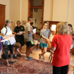 A youth ministry group from St. Anthony and Holy Spirit Parishes in Dubuque had a chance to learn a bit of BVM history by playing Mount Carmel Bingo in the heritage rooms of the Motherhouse.