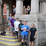 A youth ministry group from St. Anthony and Holy Spirit Parishes in Dubuque spent the morning pulling weeds in the garden at Mount Carmel.