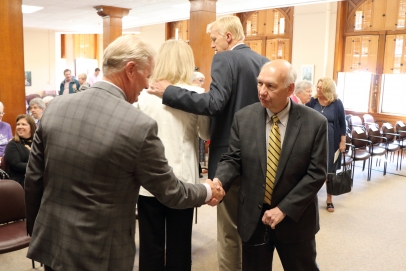Pictured from left: Dubuque Mayor Roy Buol and Dan Lindh, President, PHS.